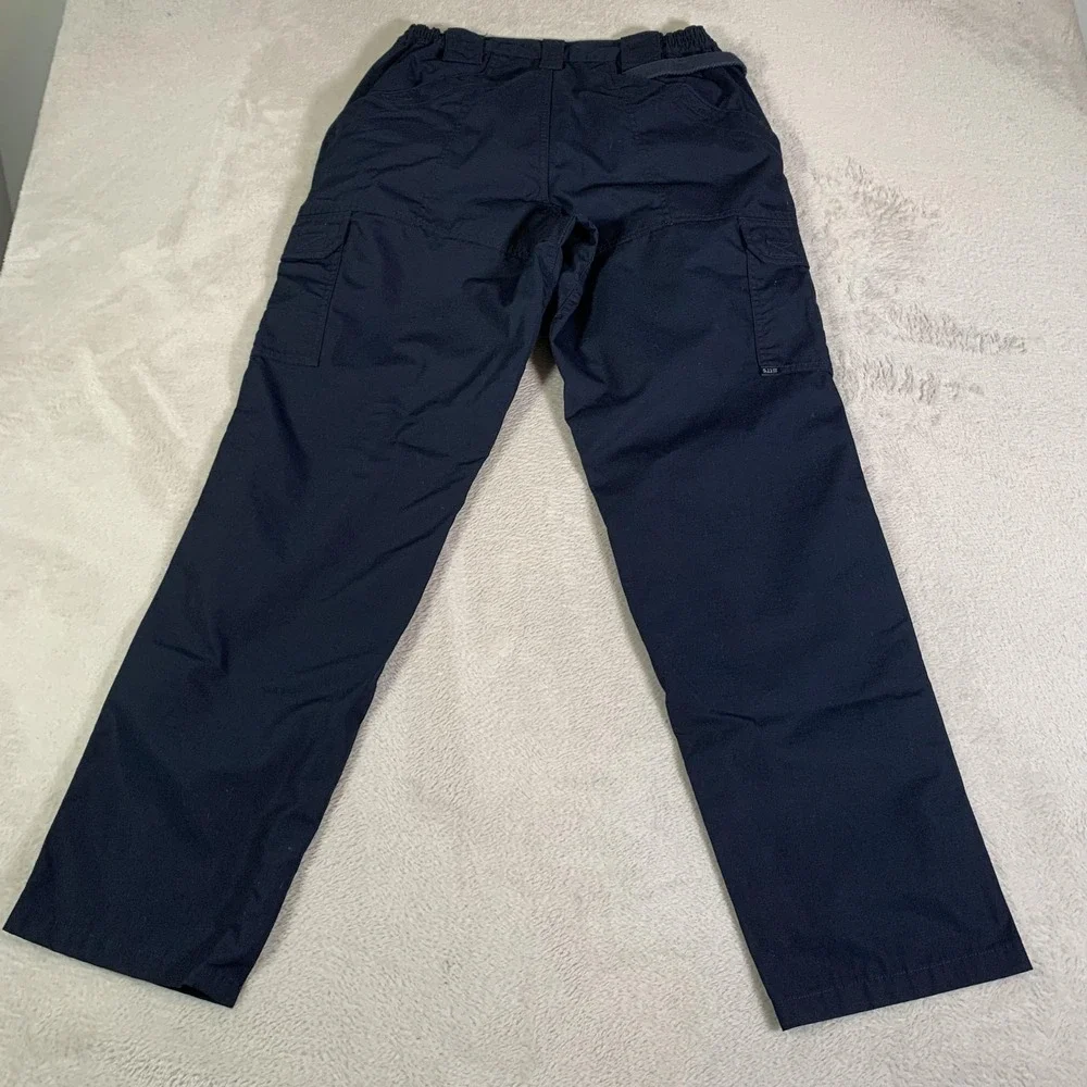 5.11 Tactical Cargo Pants Womens 12 Long Navy Blue Elastic Waist Twill‎ Workwear
